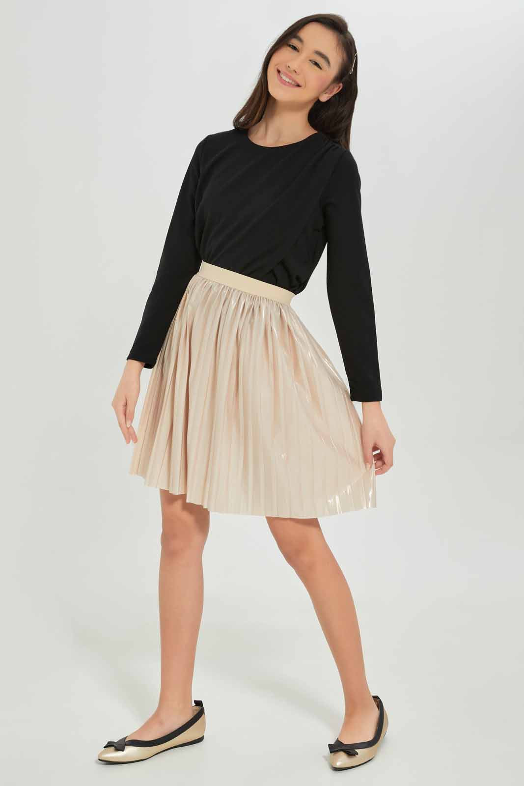 Redtag-Girls-Black-Overlay-Tops-Category:Blouses,-Colour:Black,-Deals:New-In,-Dept:Girls,-Filter:Senior-Girls-(8-to-14-Yrs),-GSR-Blouses,-New-In-GSR-APL,-Non-Sale,-S23A,-Section:Girls-(0-to-14Yrs)-Senior-Girls-9 to 14 Years