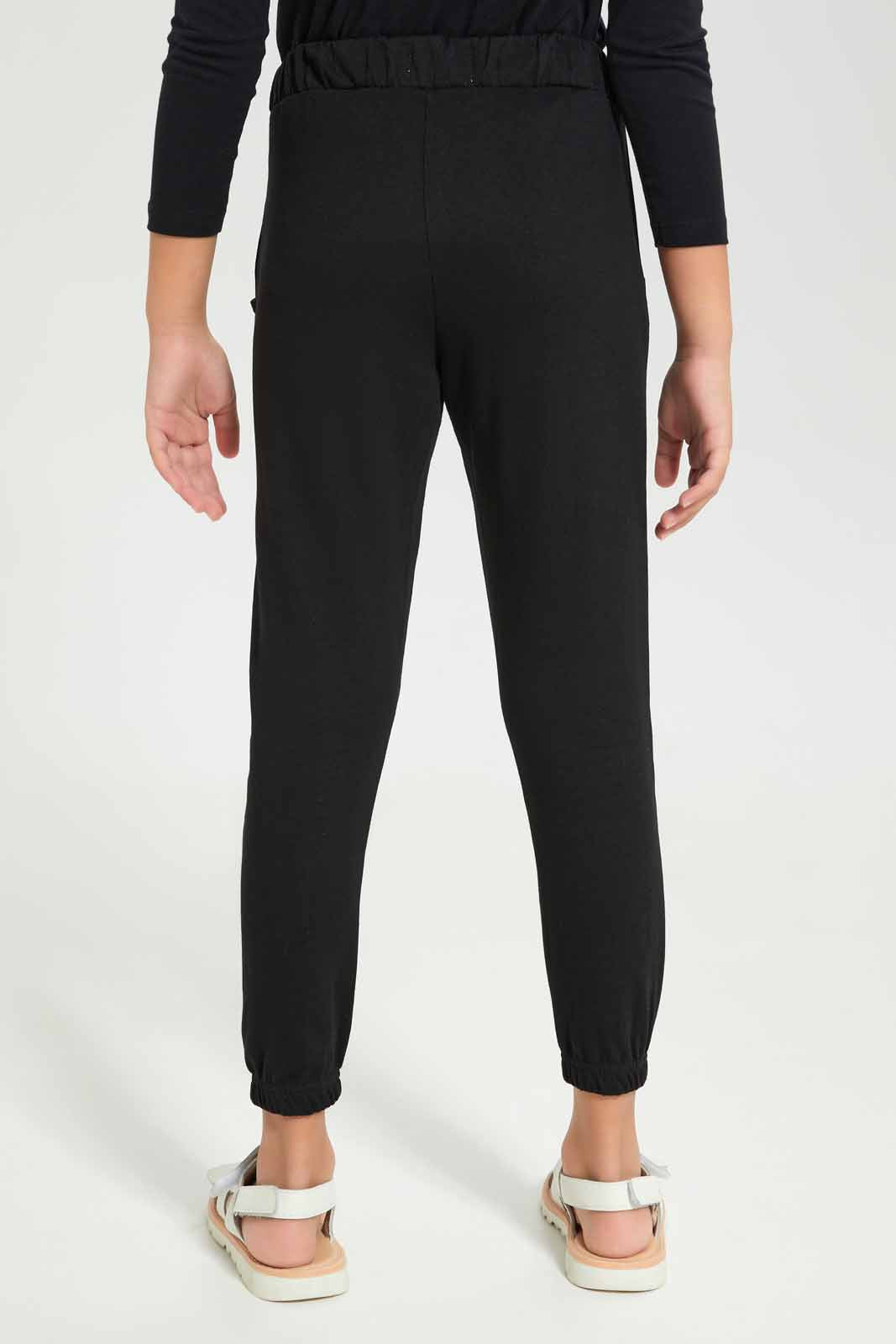 Redtag-Girls-Black-Jogger-Category:Joggers,-Colour:Black,-Deals:New-In,-Dept:Girls,-Filter:Girls-(2-to-8-Yrs),-GIR-Joggers,-New-In-GIR-APL,-Non-Sale,-S23A,-Section:Girls-(0-to-14Yrs),-TBL-Girls-2 to 8 Years