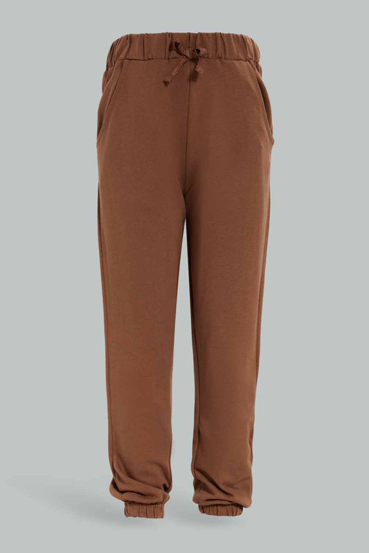 Redtag-Girls-Brown-Jogger-Category:Joggers,-Colour:Brown,-Deals:New-In,-Dept:Girls,-Filter:Girls-(2-to-8-Yrs),-GIR-Joggers,-New-In-GIR-APL,-Non-Sale,-S23A,-Section:Girls-(0-to-14Yrs),-TBL-Girls-2 to 8 Years
