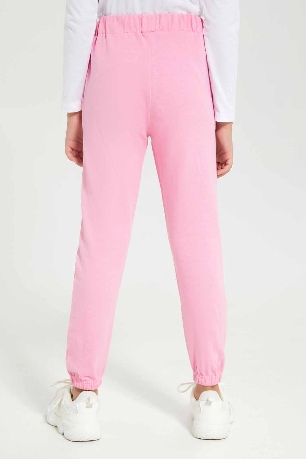 Redtag-Girls-Pink-Jogger-Category:Joggers,-Colour:Apricot,-Deals:New-In,-Dept:Girls,-Filter:Girls-(2-to-8-Yrs),-GIR-Joggers,-New-In-GIR-APL,-Non-Sale,-S23A,-Section:Girls-(0-to-14Yrs),-TBL-Girls-2 to 8 Years