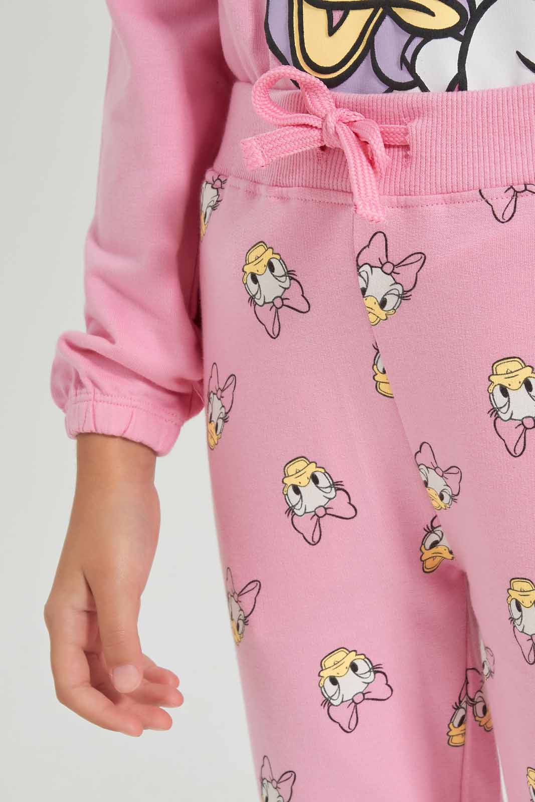 Redtag-Girls-Pink-Daisy-Jogger-Category:Joggers,-Colour:Apricot,-Deals:New-In,-Dept:Girls,-Filter:Girls-(2-to-8-Yrs),-GIR-Joggers,-New-In-GIR-APL,-Non-Sale,-S23A,-Section:Girls-(0-to-14Yrs),-TBL-Girls-2 to 8 Years