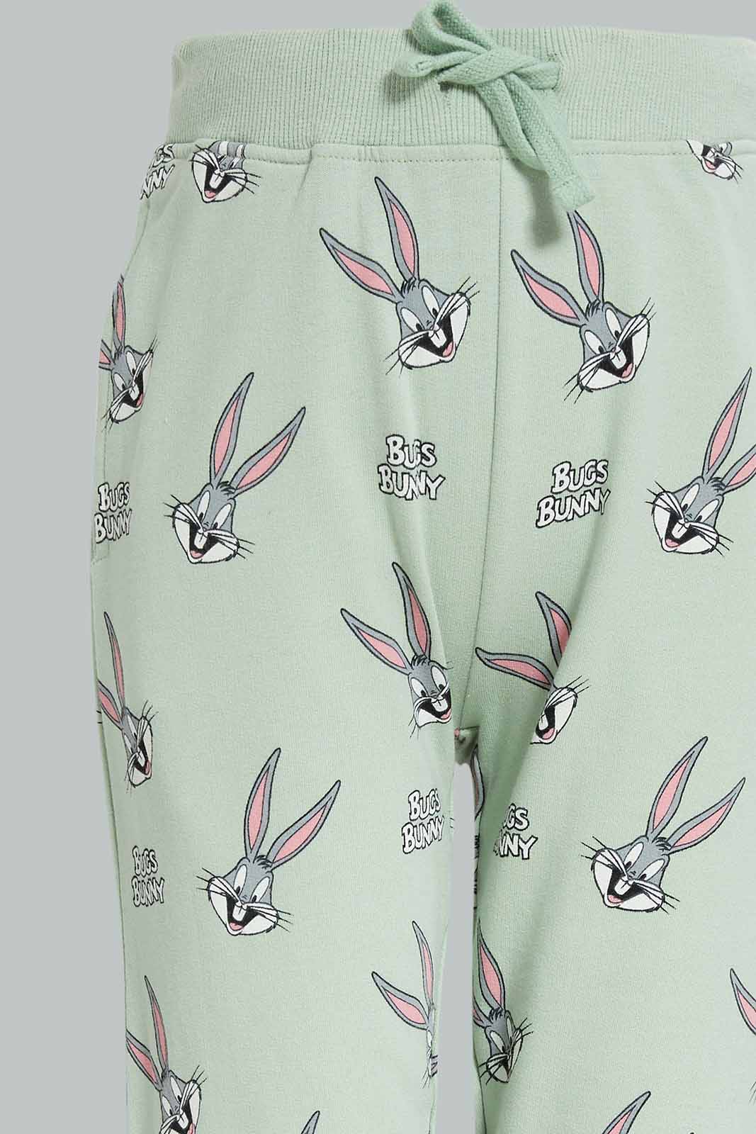 Redtag-Girls-Green-Bugs-Bunny-Jogger-Category:Joggers,-Colour:Green,-Deals:New-In,-Dept:Girls,-Filter:Girls-(2-to-8-Yrs),-GIR-Joggers,-New-In-GIR-APL,-Non-Sale,-S23A,-Section:Girls-(0-to-14Yrs),-TBL-Girls-