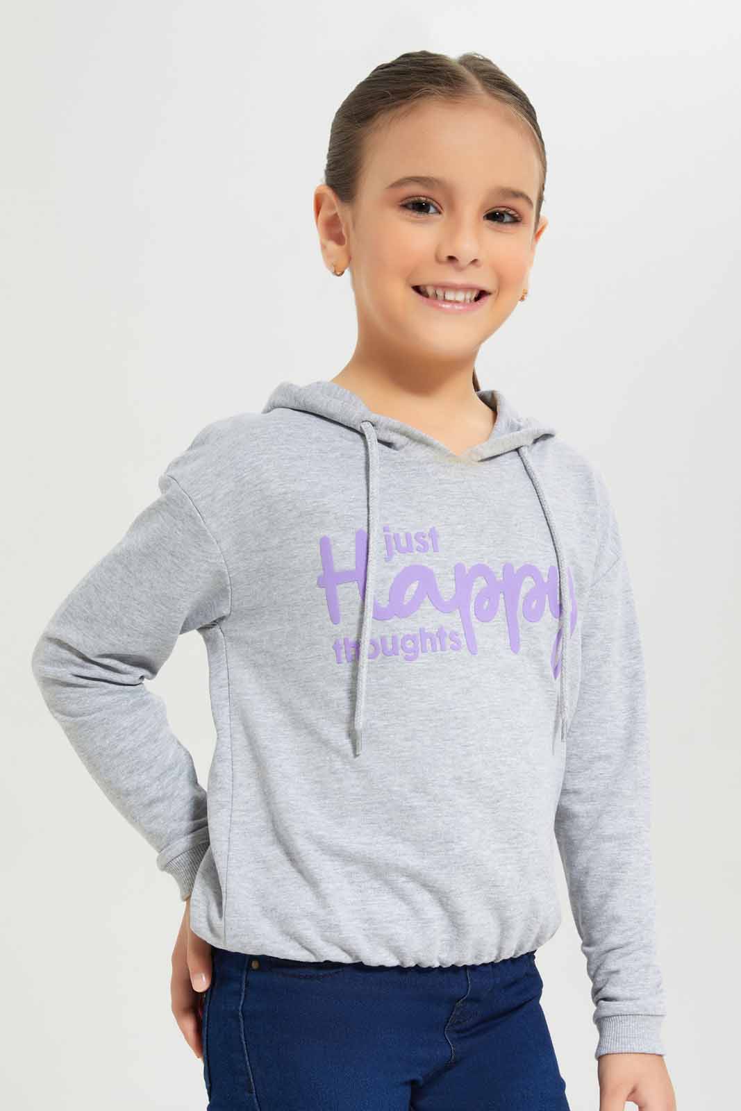 Redtag-Girls-Grey-Hooded-Sweatshirt-Category:Sweatshirts,-Colour:Grey,-Deals:New-In,-Dept:Girls,-Filter:Girls-(2-to-8-Yrs),-GIR-Sweatshirts,-New-In-GIR-APL,-Non-Sale,-S23A,-Section:Girls-(0-to-14Yrs),-TBL-Girls-2 to 8 Years