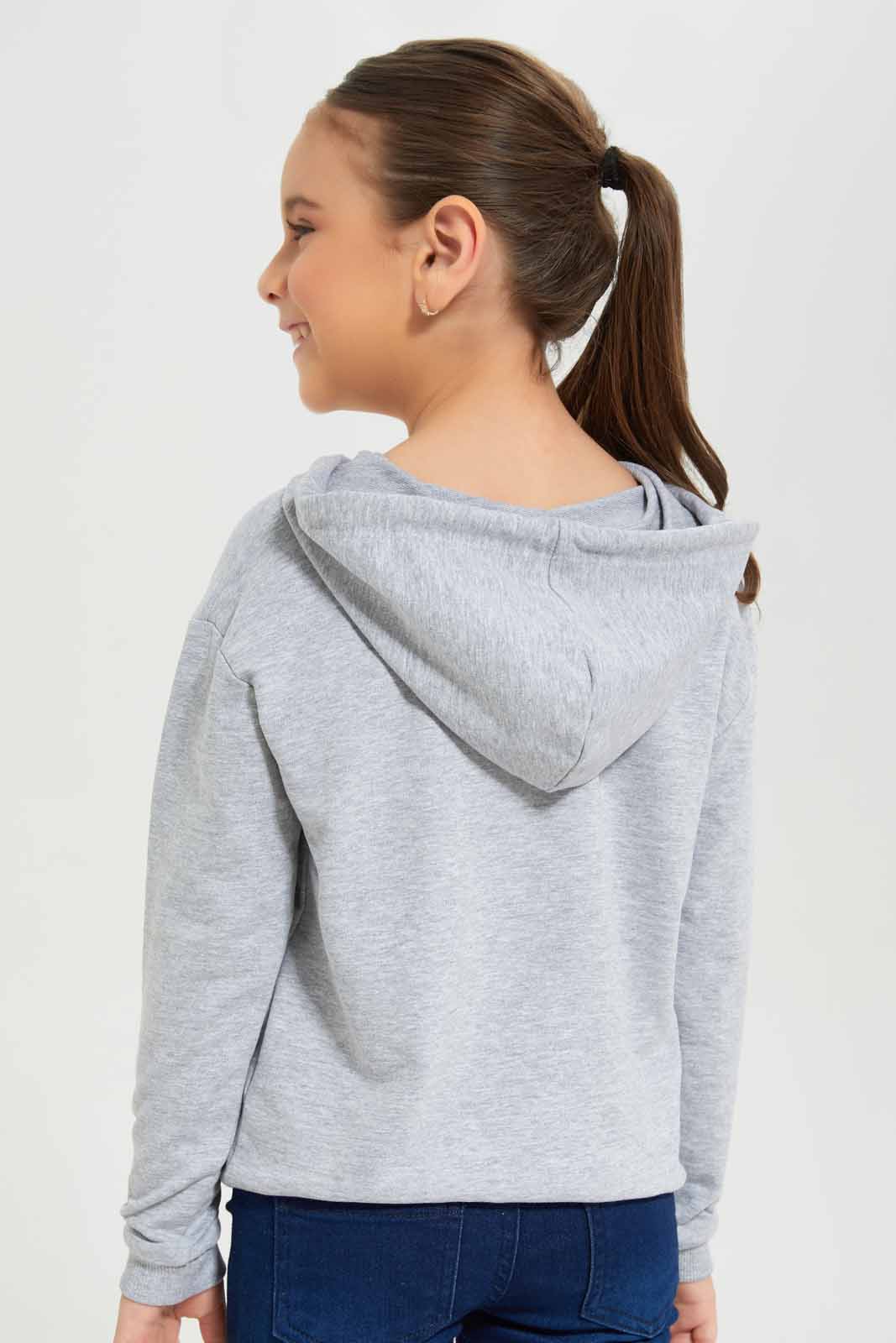 Redtag-Girls-Grey-Hooded-Sweatshirt-Category:Sweatshirts,-Colour:Grey,-Deals:New-In,-Dept:Girls,-Filter:Girls-(2-to-8-Yrs),-GIR-Sweatshirts,-New-In-GIR-APL,-Non-Sale,-S23A,-Section:Girls-(0-to-14Yrs),-TBL-Girls-2 to 8 Years