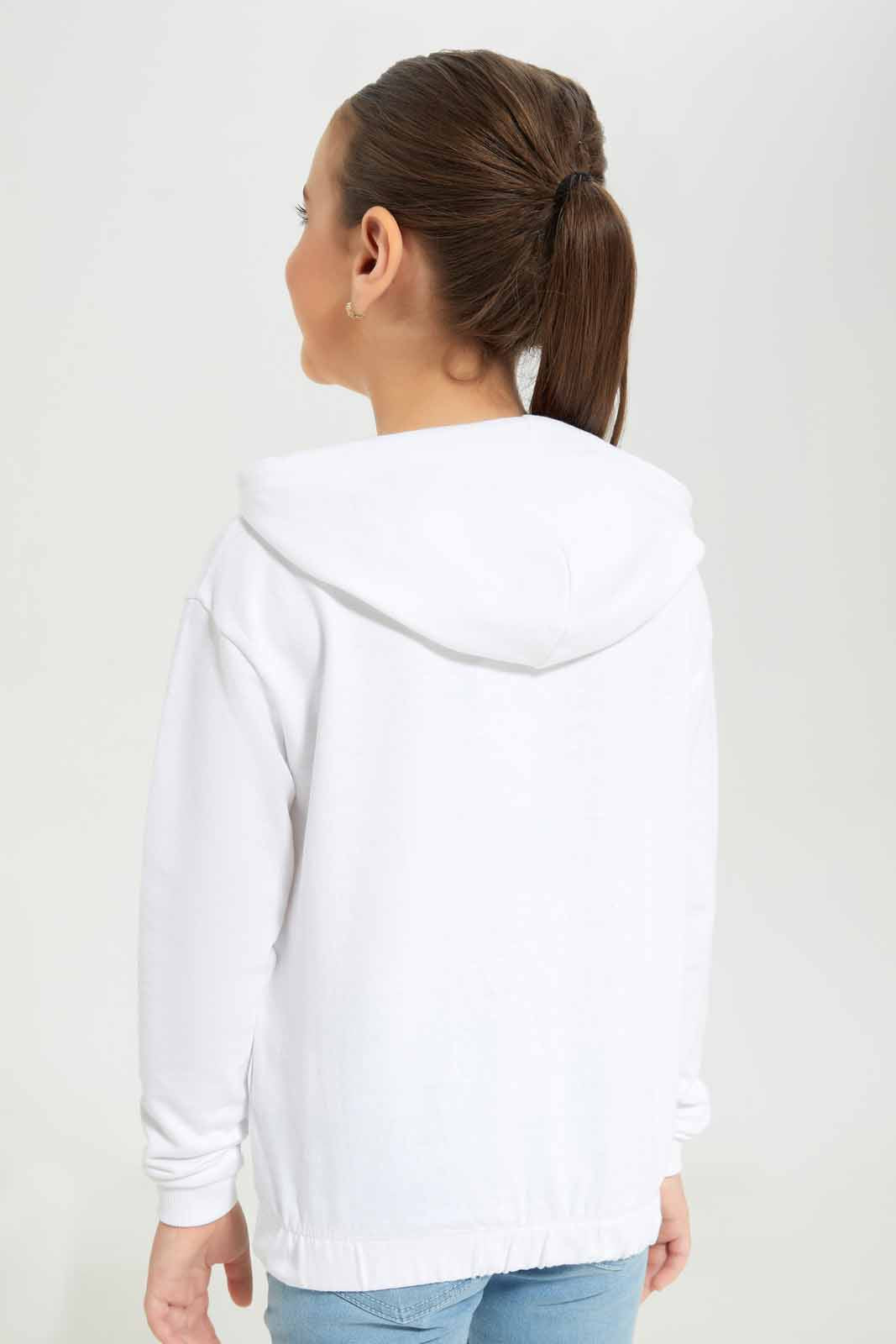 Redtag-Girls-White-Hooded-Sweatshirt-Category:Sweatshirts,-Colour:White,-Deals:New-In,-Dept:Girls,-Filter:Girls-(2-to-8-Yrs),-GIR-Sweatshirts,-New-In-GIR-APL,-Non-Sale,-S23A,-Section:Girls-(0-to-14Yrs),-TBL-Girls-2 to 8 Years