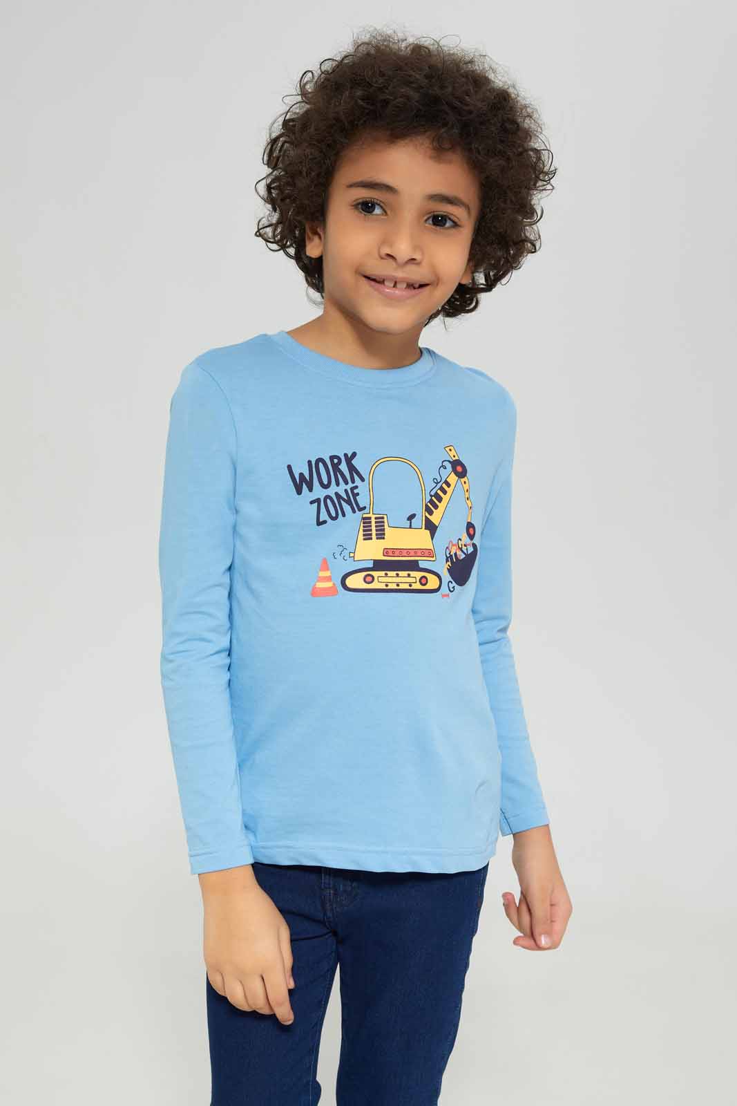 Redtag-Boys-Blue-Work-Zone-Long-Sleeve-Graphic-T-Shirt-BOY-T-Shirts,-Category:T-Shirts,-Colour:Blue,-Deals:New-In,-Dept:Boys,-Filter:Boys-(2-to-8-Yrs),-New-In-BOY-APL,-Non-Sale,-S23A,-Section:Boys-(0-to-14Yrs),-TBL-Boys-2 to 8 Years