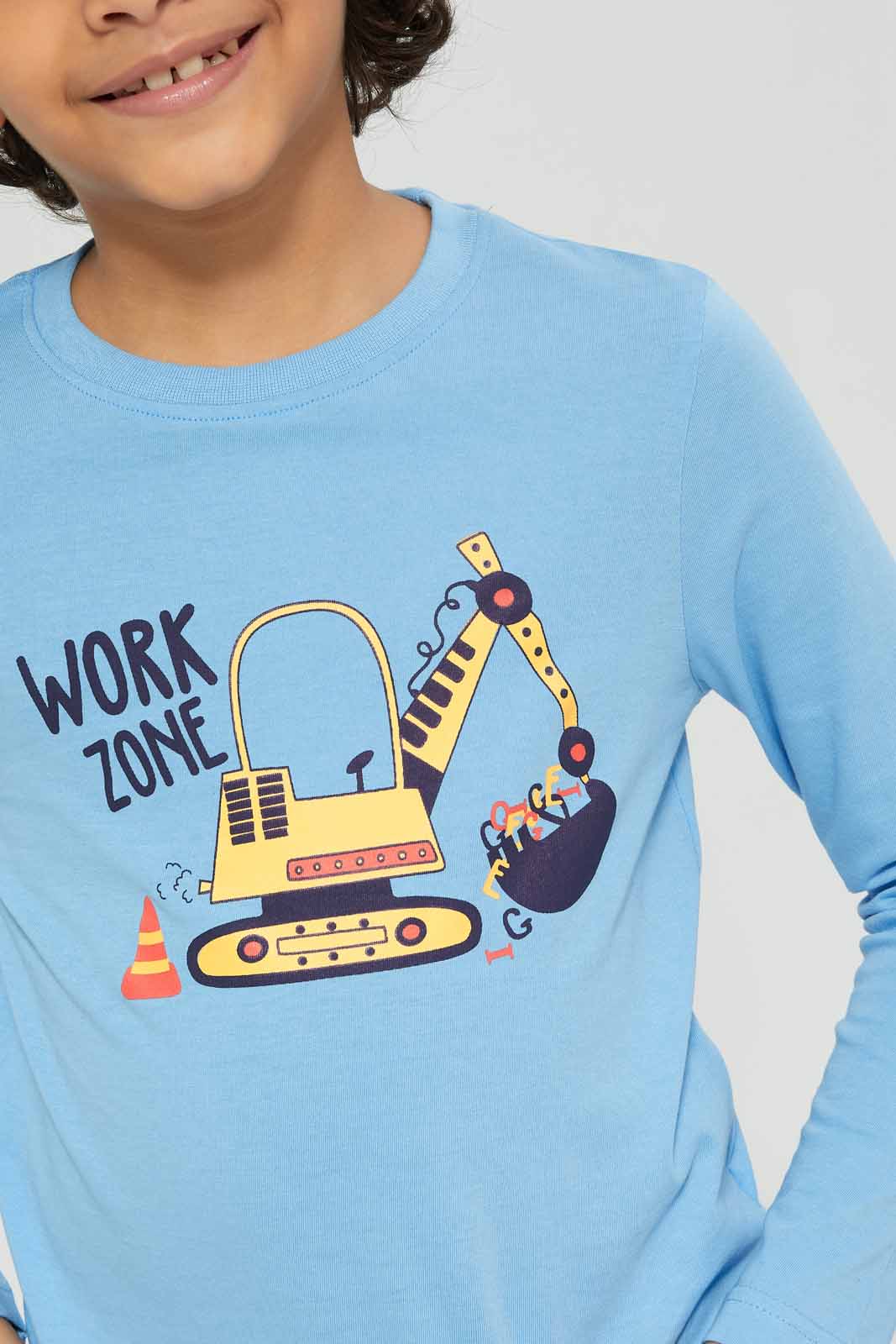 Redtag-Boys-Blue-Work-Zone-Long-Sleeve-Graphic-T-Shirt-BOY-T-Shirts,-Category:T-Shirts,-Colour:Blue,-Deals:New-In,-Dept:Boys,-Filter:Boys-(2-to-8-Yrs),-New-In-BOY-APL,-Non-Sale,-S23A,-Section:Boys-(0-to-14Yrs),-TBL-Boys-2 to 8 Years
