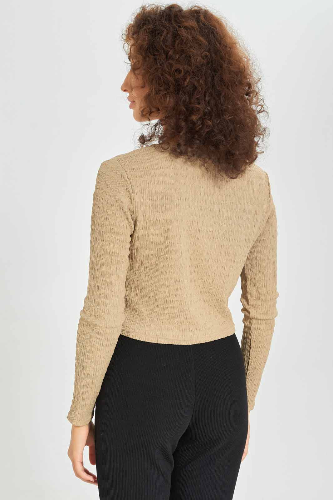 Redtag-Women-Brown-Front-Button-Crinkle-Jersey-Cardigan-Category:Cardigans,-Colour:Brown,-Deals:New-In,-Dept:Ladieswear,-Filter:Women's-Clothing,-New-In-Women-APL,-Non-Sale,-S23A,-Section:Women,-Women-Cardigans-Women's-