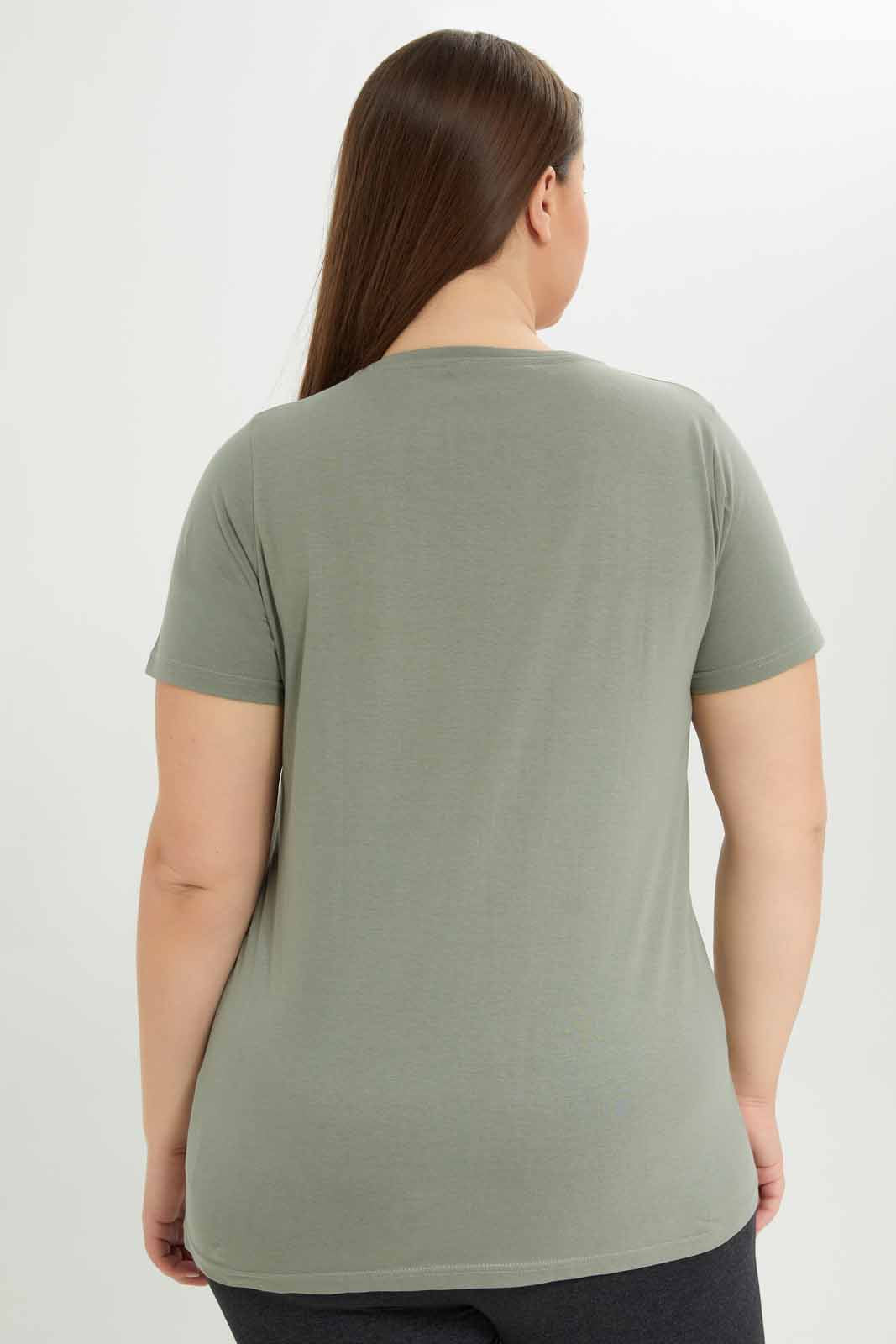 Redtag-Women-Olive-Graphic-T-Shirt-Category:T-Shirts,-Colour:Olive,-Deals:New-In,-Dept:Ladieswear,-Filter:Plus-Size,-LDP-T-Shirts,-New-In-LDP-APL,-Non-Sale,-S23A,-Section:Women,-TBL-Women's-