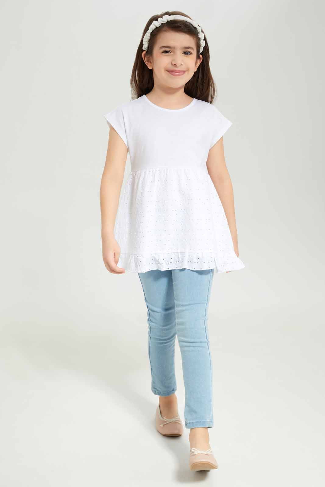 Redtag-Girls-White-Knit-Anglaise-Jersey-Top-White-Category:Jackets,-Colour:White,-Deals:New-In,-Dept:Girls,-Filter:Girls-(2-to-8-Yrs),-GIR-Jackets,-New-In-GIR-APL,-Non-Sale,-S23A,-Section:Girls-(0-to-14Yrs)--
