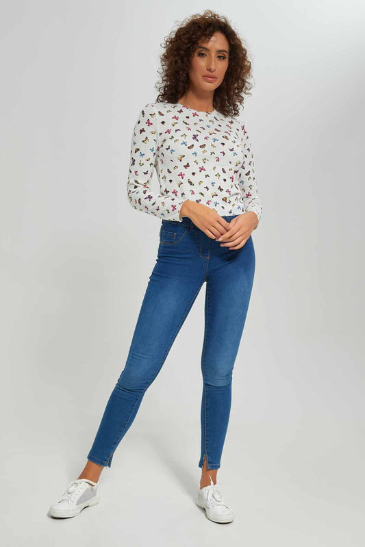 Redtag-Women-Striped-Long-Sleeves-Crew-Neck-Tshirt-Category:T-Shirts,-Colour:Assorted,-Deals:New-In,-Dept:Ladieswear,-Filter:Women's-Clothing,-New-In-Women-APL,-Non-Sale,-S23A,-Section:Women,-TBL,-Women-T-Shirts-Women's-