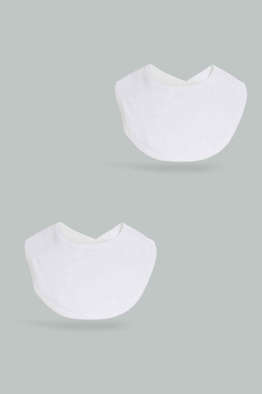 Redtag-2-Piece-Plain-White-Bib-Pack-Category:Newborn-Accessories,-Colour:White,-Deals:New-In,-Filter:Baby-(0-to-12-Mths),-NBF-Newborn-Accessories,-New-In-NBF-APL,-Non-Sale,-Section:Boys-(0-to-14Yrs),-W22B-Baby-0 to 12 Months