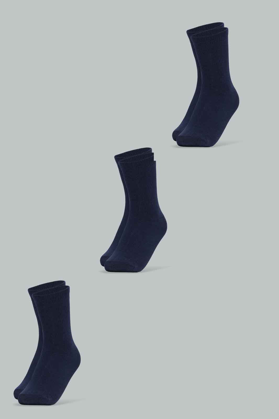 Redtag-Boys-Crew-Length-Pack-Of-3-Blue-365,-BSR-Socks,-Category:Socks,-Colour:Blue,-Deals:New-In,-Filter:Senior-Boys-(8-to-14-Yrs),-New-In-BSR-APL,-Non-Sale,-Section:Boys-(0-to-14Yrs)-Senior-Boys-9 to 14 Years