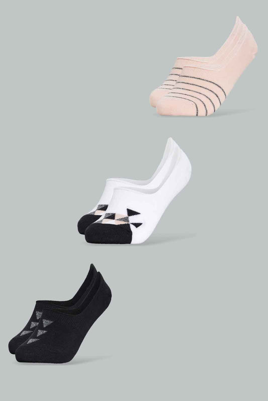 Redtag-Women-Assoted-3Pk-Ladies-Invisibel-Socks-365,-Category:Socks,-Colour:Assorted,-Deals:New-In,-Dept:Ladieswear,-Filter:Women's-Clothing,-New-In-Women-APL,-Non-Sale,-Section:Women,-Women-Socks--